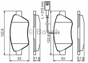 FIAT STİLO ÖN FREN BALATASI BOSCH 77363974-0986TB3030