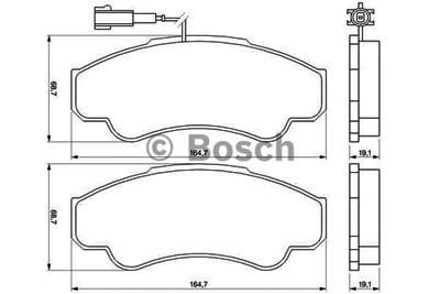 FIAT DUCATO ÖN FREN BALATASI BOSCH 4252.44-0986TB2431
