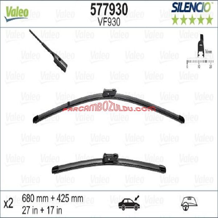 Ön Silecek Süpürgesi Takım 3008 ll-5008 ll-C5 - 1629083080-1